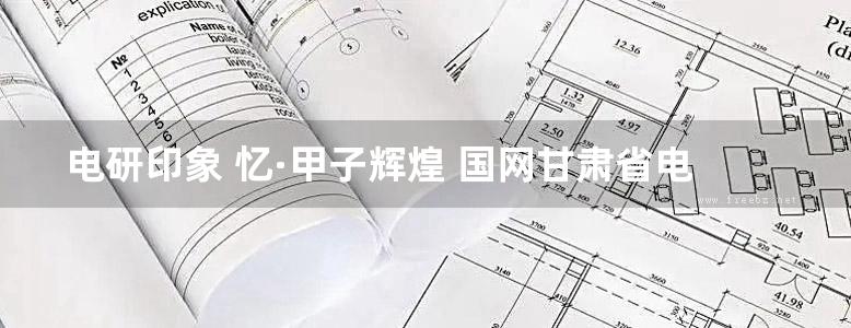 电研印象 忆·甲子辉煌 国网甘肃省电力公司电力科学研究院编 (2019版)